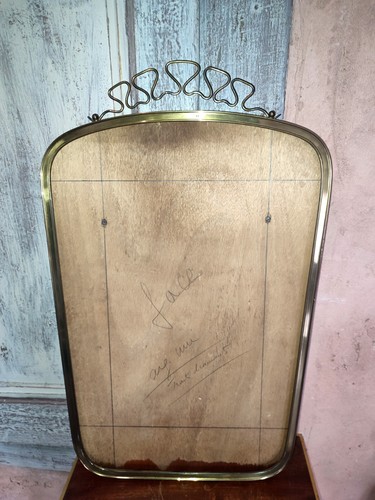 Cadre miroir vintage laiton - miroir,