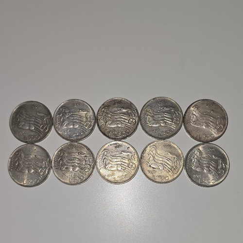Lotto monete 500 lire - 10,