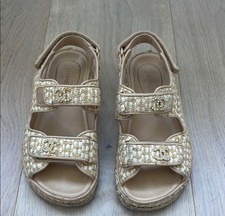 Sandali Chanel tweed papà