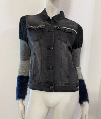 Desigual denim jacket black - desigual,