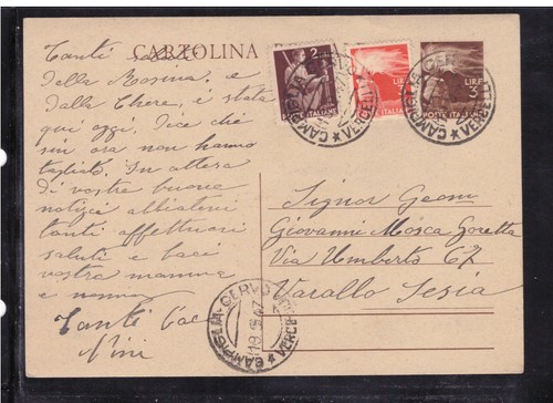 Cartolina postale lire - cartolina,