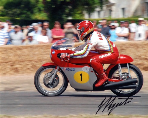Giacomo agostini signed photo - giacomo,