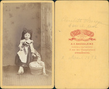 Baudelaire, Strasbourg, Elisabeth Monoyer, 2 mars 1872 Vintage CDV albumen carte