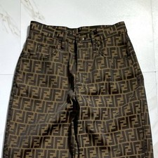 Pantalone jacquard logo FENDI