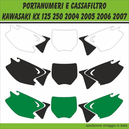 Adesivi kawasaki 125 250 - kx,