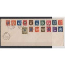 SAN MARINO 1945-46 STEMMI 17 VALORI SU BUSTA