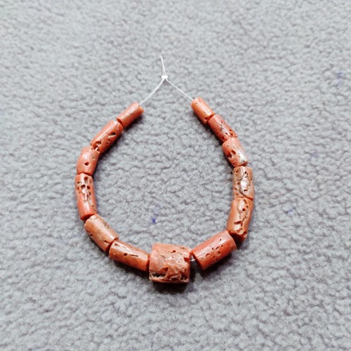 Perline sfuse corallo - , vintage