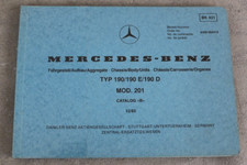 Mercedes Benz 190 / 190 E / 190 D Lista Ricambi "W 201" - Stato: Dic. 1983