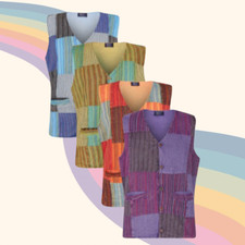 Gilet patchwork uomo hippie