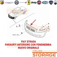 FIAT STRADA PARAURTI ANTERIORE CON FENDINEBBIA NUOVO ORIGINALE 100192322