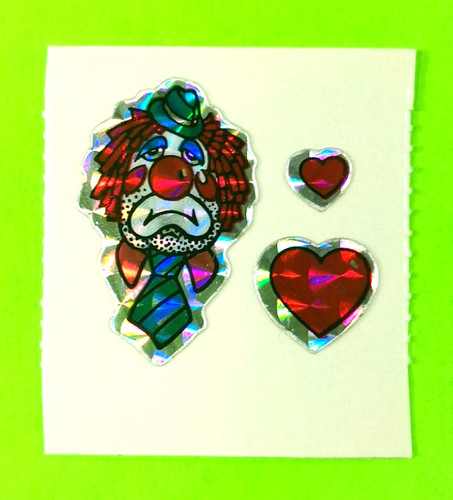 Vintage prismatic sad clown - sad, &