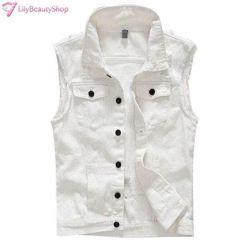 Gilet jeans uomo casual - , denim