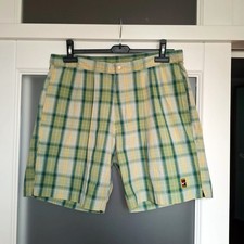  NIKE CHALLENGE COURT VINTAGE SHORTS 90s TENNIS SHORTS GREEN PLAID RARE VINTAGE 