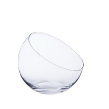 SFERA TAGLIATA IN VETRO TRASPARENTE H 13 D 15 CM PER EVENTI, DECORAZIONI, REGALO