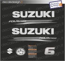 Adesivi motore marino fuoribordo Suzuki 6 cv four stroke 2018 barca stickers