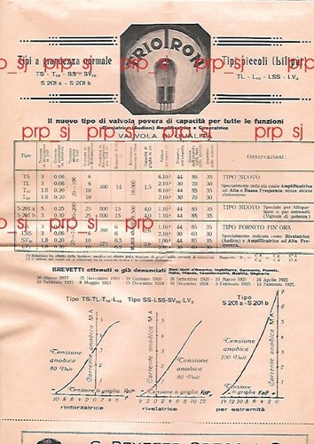 Triotron 1926 valvola audion - 1926,