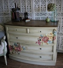 Cassettiera Vintage Dipinto A Mano