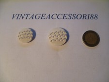 BOTTONE PIZZO BIANCO PLASTICA VINTAGE ANNI 60 ARTIGIANALE SARTORIA CAPPOTTO