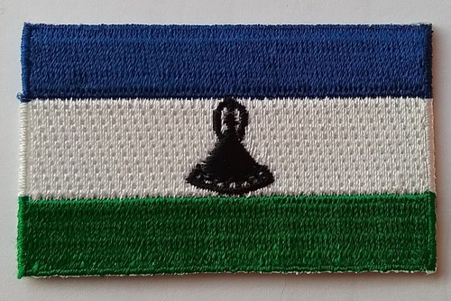 Lesotho flag patch embroidered - lesotho,