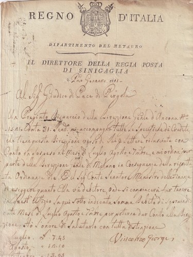 Regno italia 1811 - d'italia,
