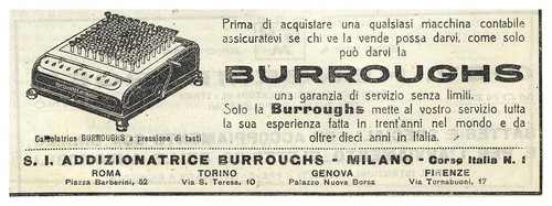 Pubblicita 1920 calcolatrice - pubblicita',