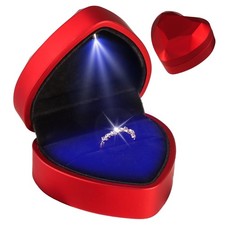 Scatola Anelli con Luce a LED Rossa Scatola per Anello con Luce Scatolina Regalo