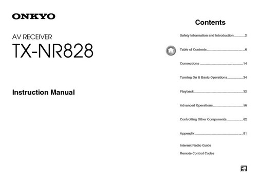 Onkyo integra nr828 - integra, tx-nr828
