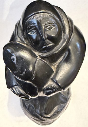 Rara statuina pescatore inuit