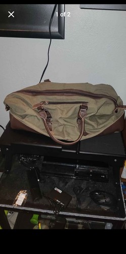 Borsone verde weekender tela