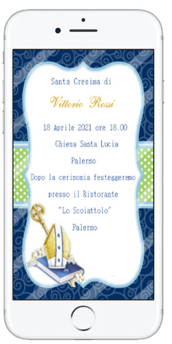 Invito digitale santa cresima - digitale,
