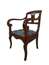 Poltrona Impero in noce massello - poltroncina - primi 800 - restaurata!