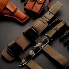 Coltello 13'' Nuovo Manico Forprene N690 Lama Pugnale Sopravvivenza Caccia Tattica VTH10S