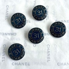 CHANEL bottoni vintage RUECAMON31 Navy 22 mm set di 5