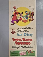 Locandina PIPPO PLUTO e PAPERINO ALLEGRI - MASNADIERI WALT DISNEY anni 60 