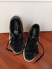 Sneakers originali Puma suede donna nere. Scamosciate e con zeppa alta.Num. 38