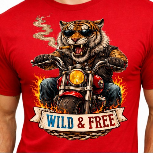 Maglietta motociclista wild - motociclista,