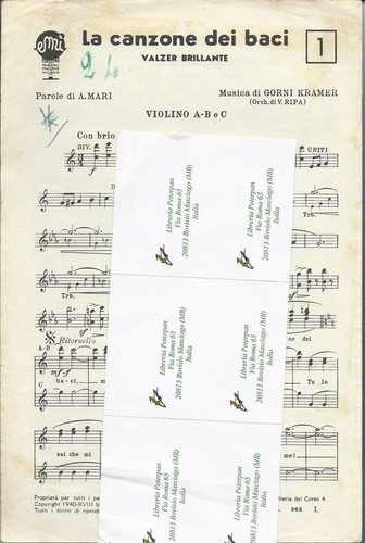 Canzone dei baci mari - la, (a.