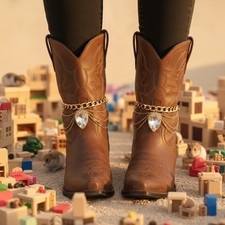 Donna 2PC Oro Stivale Catenina