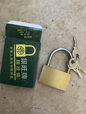 LUCCHETTO AD ARCO IN OTTONE MODELLO Misura 50 Mm Bicicletta Valigia Catena