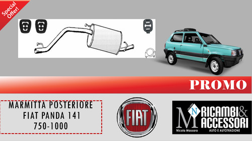 Marmitta posteriore fiat panda - marmitta,