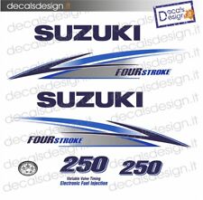 Adesivi motore marino fuoribordo Suzuki 250 cv white four stroke  barca stickers