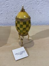 Uovo Acrilico tipo Faberge Collezione Marmorizzato Con Madreperla- Porta Oggetti