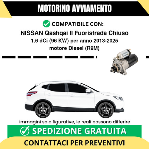 Motorino avviamento nissan - motorino,