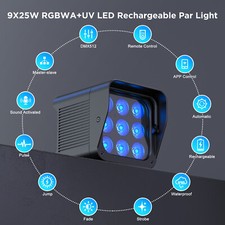9x25W RGBWA UV LED Par Light