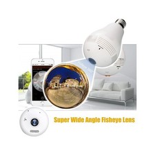 TELECAMERA LAMPADINA HD 360° HD WIFI P2P IR 960P GESTIBILE DA APP ANDROID IOS