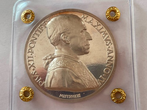 Medaglia argento papa - papa, xii