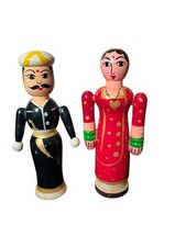 Indian wooden couple dolls - wooden,