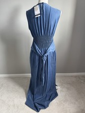 MAXI ABITO SMANICATO DENIM