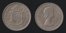 REGNO UNITO 1/2 HALF CROWN