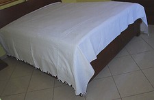 Copriletto Matrimoniale Bianco Piquet Cotone 275 x 240 Vintage